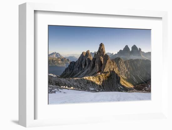 The 'Cadini Di Misurina' Peaks are Shot as the Sun Is Rising in the Dolomites-ClickAlps-Framed Photographic Print