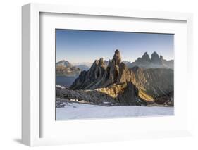 The 'Cadini Di Misurina' Peaks are Shot as the Sun Is Rising in the Dolomites-ClickAlps-Framed Photographic Print