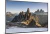 The 'Cadini Di Misurina' Peaks are Shot as the Sun Is Rising in the Dolomites-ClickAlps-Mounted Photographic Print