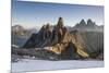 The 'Cadini Di Misurina' Peaks are Shot as the Sun Is Rising in the Dolomites-ClickAlps-Mounted Photographic Print