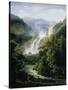 The Caduta Delle Marmore Waterfall on the River Velino, 1819-Fedor Mikhailovich Matveev-Stretched Canvas