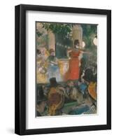 The Café-Concert at Les Ambassadeurs-Edgar Degas-Framed Premium Giclee Print