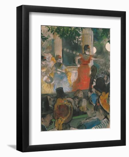 The Café-Concert at Les Ambassadeurs-Edgar Degas-Framed Premium Giclee Print