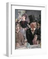 The Cafe Concert-Edouard Manet-Framed Giclee Print