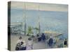 The Cafe Terrace at the Lake Geneva, 1908-Nikolaj Klodt-Stretched Canvas