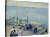 The Cafe Terrace at the Lake Geneva, 1908-Nikolaj Klodt-Stretched Canvas