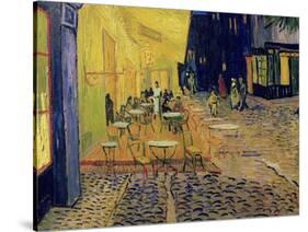 The Café Terrace on the Place du Forum, Arles, at Night, c.1888 (detail)-Vincent van Gogh-Stretched Canvas