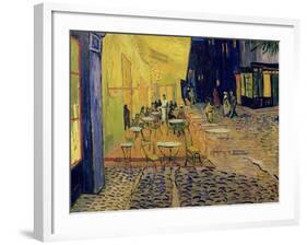 The Café Terrace on the Place du Forum, Arles, at Night, c.1888 (detail)-Vincent van Gogh-Framed Giclee Print