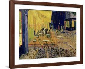 The Café Terrace on the Place du Forum, Arles, at Night, c.1888 (detail)-Vincent van Gogh-Framed Giclee Print