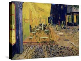 The Café Terrace on the Place du Forum, Arles, at Night, c.1888 (detail)-Vincent van Gogh-Stretched Canvas