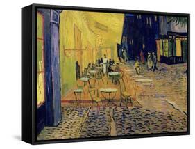 The Café Terrace on the Place du Forum, Arles, at Night, c.1888 (detail)-Vincent van Gogh-Framed Stretched Canvas