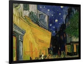 The Café Terrace on the Place du Forum, Arles, at Night, c.1888 (detail)-Vincent van Gogh-Framed Giclee Print