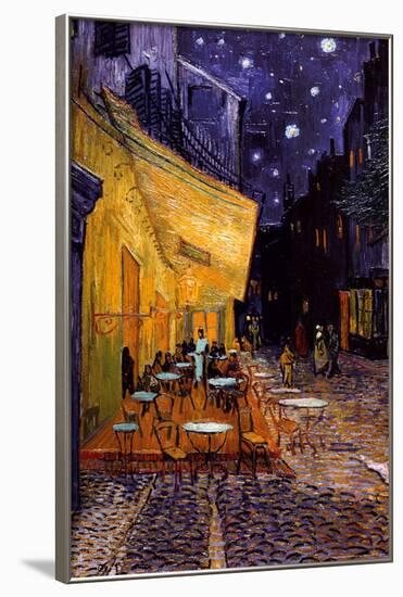 The Café Terrace on the Place du Forum, Arles, at Night, c.1888-Vincent van Gogh-Framed Poster