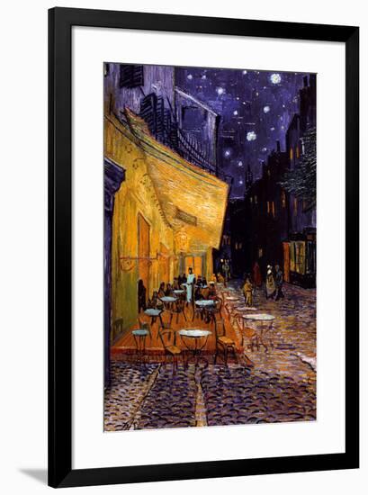 The Café Terrace on the Place du Forum, Arles, at Night, c.1888-Vincent van Gogh-Framed Poster