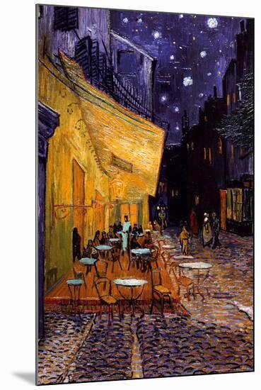 The Café Terrace on the Place du Forum, Arles, at Night, c.1888-Vincent van Gogh-Mounted Poster