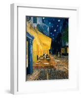 The Café Terrace on the Place du Forum, Arles, at Night, c.1888-Vincent van Gogh-Framed Art Print