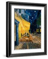 The Café Terrace on the Place du Forum, Arles, at Night, c.1888-Vincent van Gogh-Framed Art Print