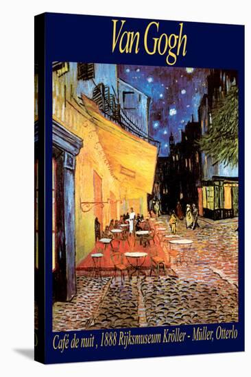 The Café Terrace on the Place du Forum, Arles, at Night, c.1888-Vincent van Gogh-Stretched Canvas