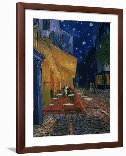 The Café Terrace on the Place du Forum, Arles, at Night, c.1888-Vincent van Gogh-Framed Giclee Print