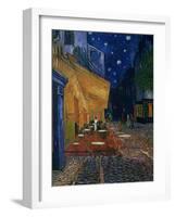 The Café Terrace on the Place du Forum, Arles, at Night, c.1888-Vincent van Gogh-Framed Giclee Print