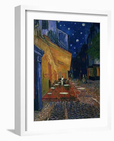 The Café Terrace on the Place du Forum, Arles, at Night, c.1888-Vincent van Gogh-Framed Giclee Print