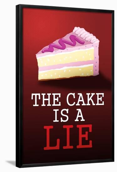 The Cake is a Lie Portal Video Game Poster Print-null-Framed Poster