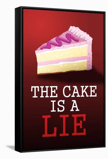 The Cake is a Lie Portal Video Game Poster Print-null-Framed Stretched Canvas