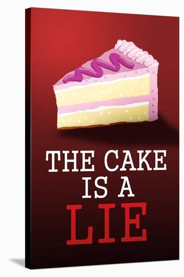 The Cake is a Lie Portal Video Game Poster Print-null-Stretched Canvas