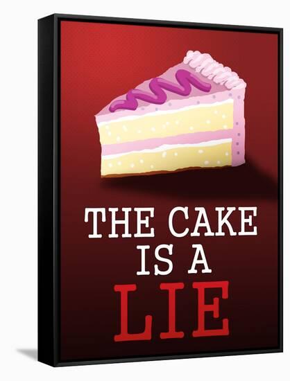 The Cake is a Lie Portal Video Game Poster-null-Framed Stretched Canvas