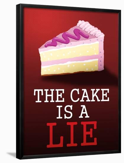 The Cake is a Lie Portal Video Game Poster-null-Framed Poster