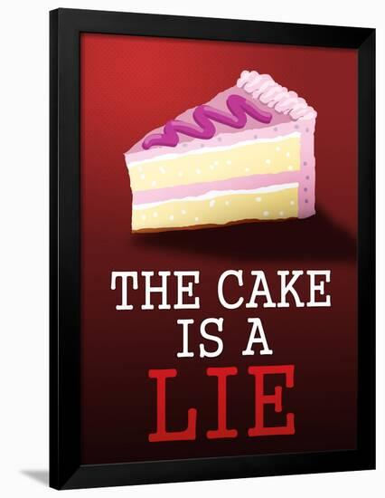 The Cake is a Lie Portal Video Game Poster-null-Framed Poster