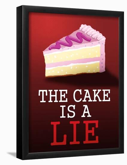 The Cake is a Lie Portal Video Game Poster-null-Framed Poster