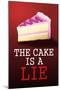 The Cake is a Lie - Portal Video Game-null-Mounted Art Print