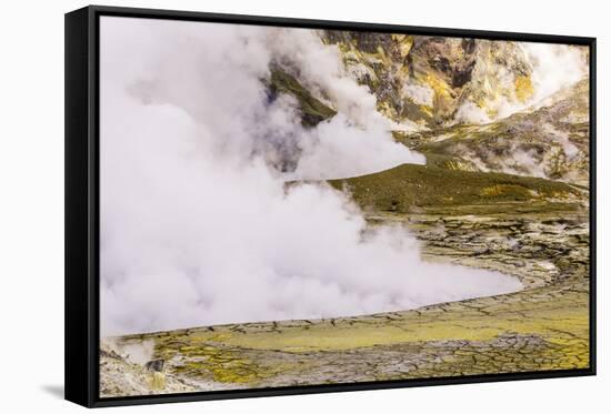 The Caldera Floor of an Active Andesite Stratovolcano-Michael Nolan-Framed Stretched Canvas