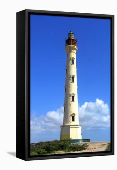 The California Lighthouse in Aruba Located on the West Shore of the Island-HHLtDave5-Framed Stretched Canvas