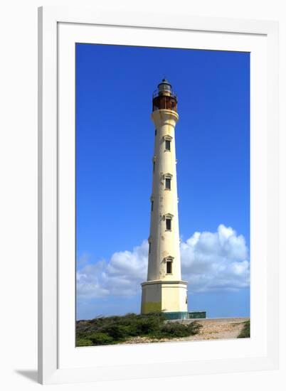 The California Lighthouse in Aruba Located on the West Shore of the Island-HHLtDave5-Framed Photographic Print