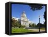 The California State Capitol.-Jon Hicks-Framed Stretched Canvas