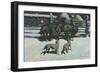 The Call for Help (At Bay) C.1908 (Oil on Canvas)-Frederic Remington-Framed Giclee Print