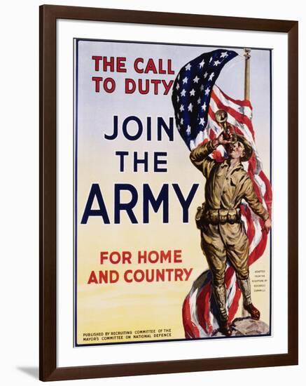 The Call to Duty for Home and Country Poster-null-Framed Photographic Print