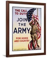 The Call to Duty for Home and Country Poster-null-Framed Photographic Print