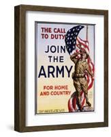 The Call to Duty for Home and Country Poster-null-Framed Photographic Print