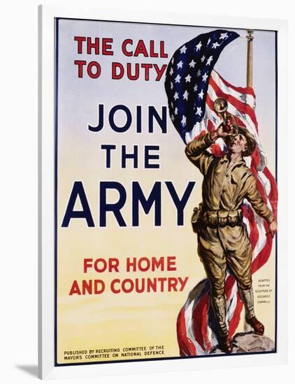 The Call to Duty for Home and Country Poster-null-Framed Photographic Print