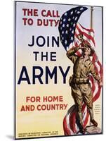 The Call to Duty for Home and Country Poster-null-Mounted Photographic Print