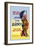 The Call To Duty-null-Framed Art Print