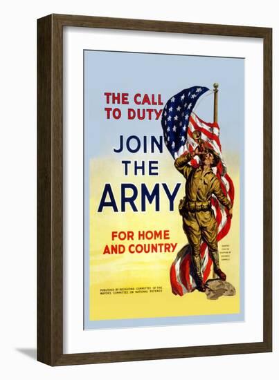 The Call To Duty-null-Framed Art Print