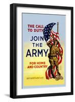 The Call To Duty-null-Framed Art Print