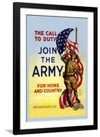 The Call To Duty-null-Framed Art Print