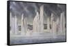 The Callanish Legend, Isle of Lewis, 1991-Evangeline Dickson-Framed Stretched Canvas