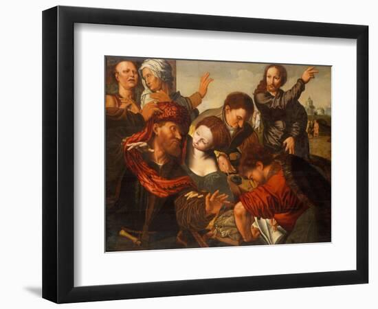 The Calling of Matthew, c.1524-64-Jan van Sanders Hemessen-Framed Giclee Print