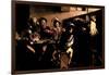 The Calling of Saint Mathew-Caravaggio-Framed Art Print